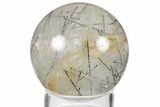Polished Tourmalinated Quartz Crystal Sphere - Brazil #188886-1